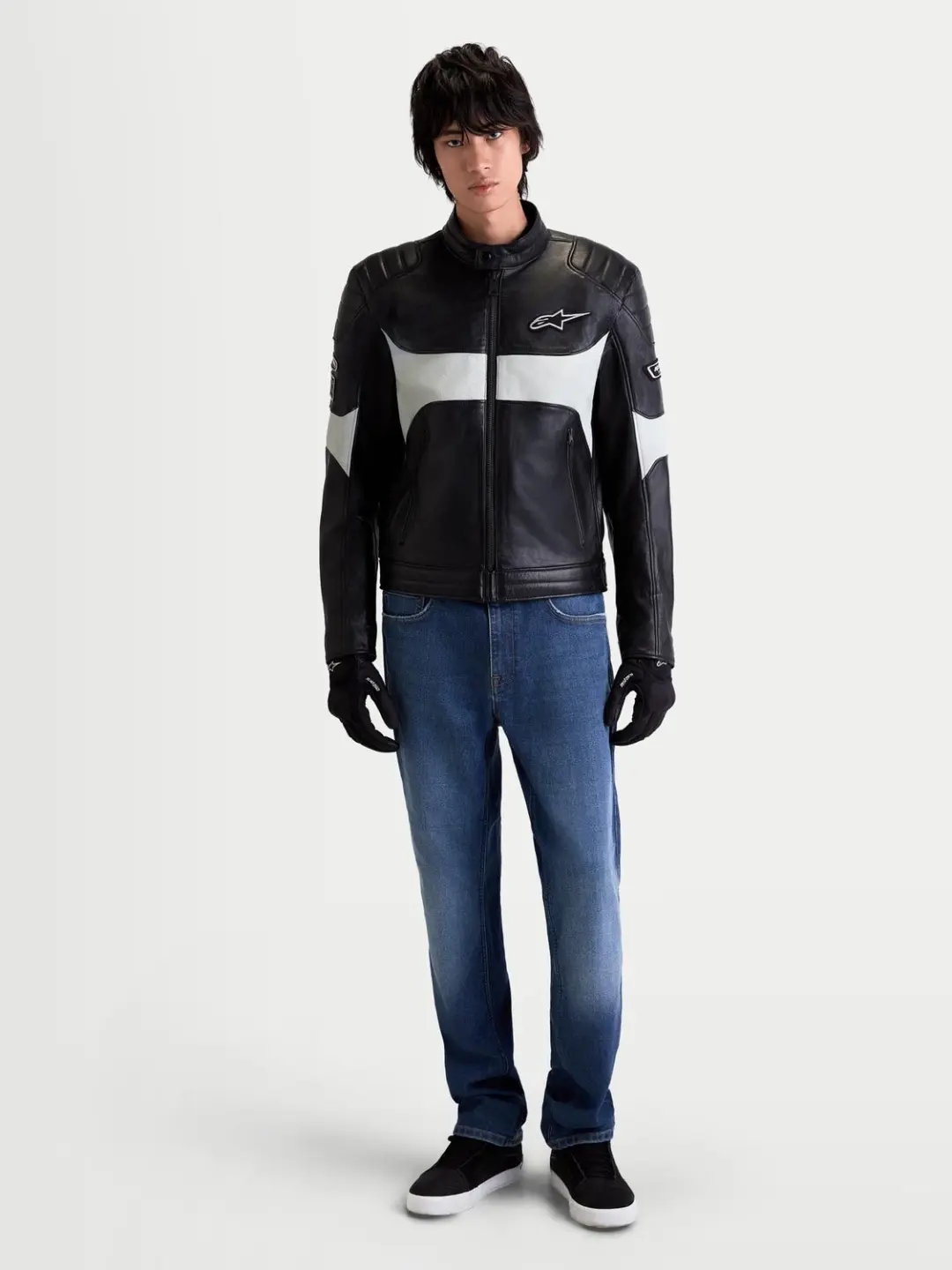 Alpinestars Revern Motorleren Jas - Zwart/Grijs M - afbeelding 2 van 6