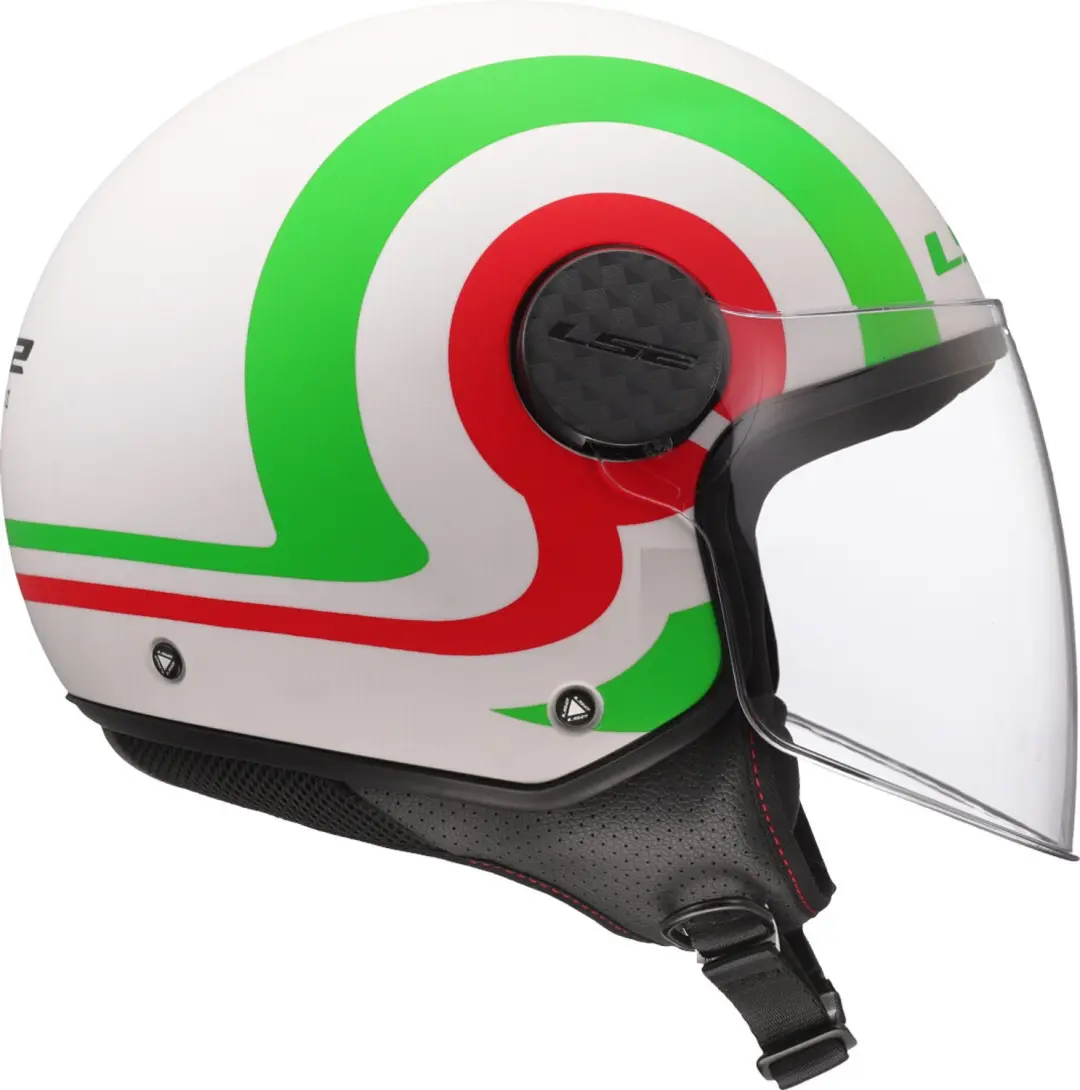 LS2 OF558 Sphere Lux II Jethelm - L - Groen/Rood/Wit - afbeelding 3 van 6