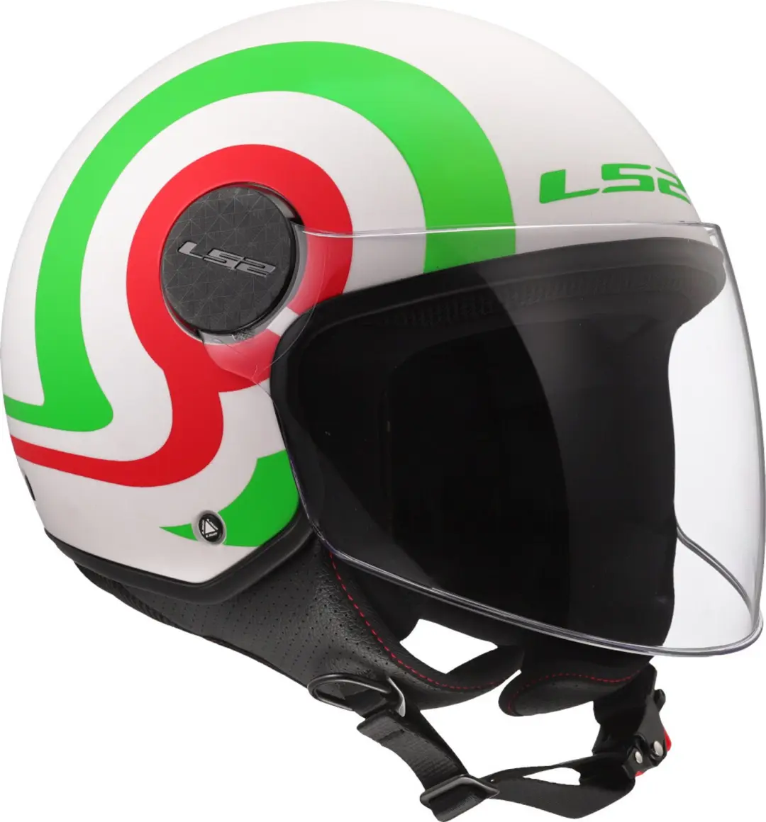 LS2 OF558 Sphere Lux II Jethelm - L - Groen/Rood/Wit - afbeelding 2 van 6