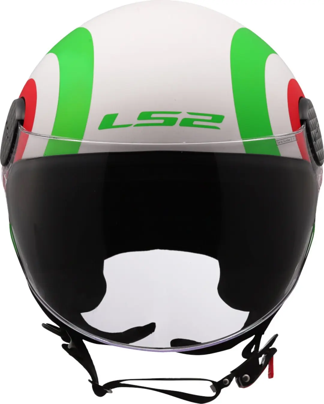 LS2 OF558 Sphere Lux II Jethelm - L - Groen/Rood/Wit - afbeelding 4 van 6