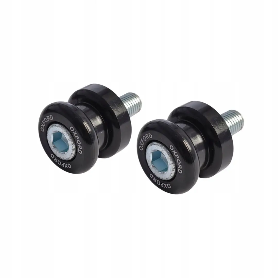 Oxford Bobbins M10x1.25 Zwarte Aluminium Swingarm Rollen voor Motorlift
