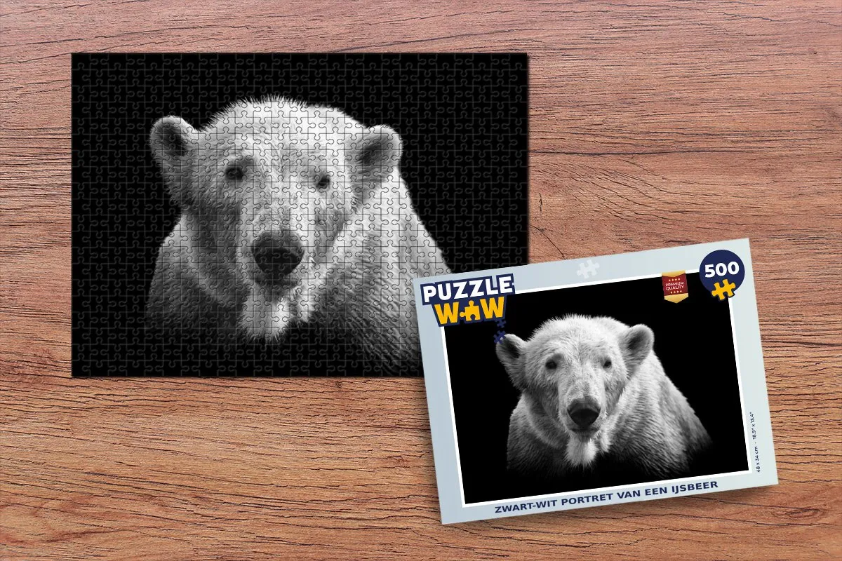 PuzzleWow IJsbeer Legpuzzel 500 Stuks - Multicolor