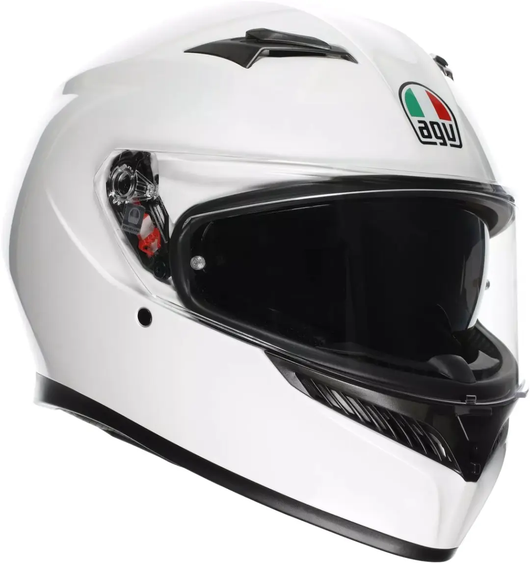AGV K3 helm mono solid glans wit L