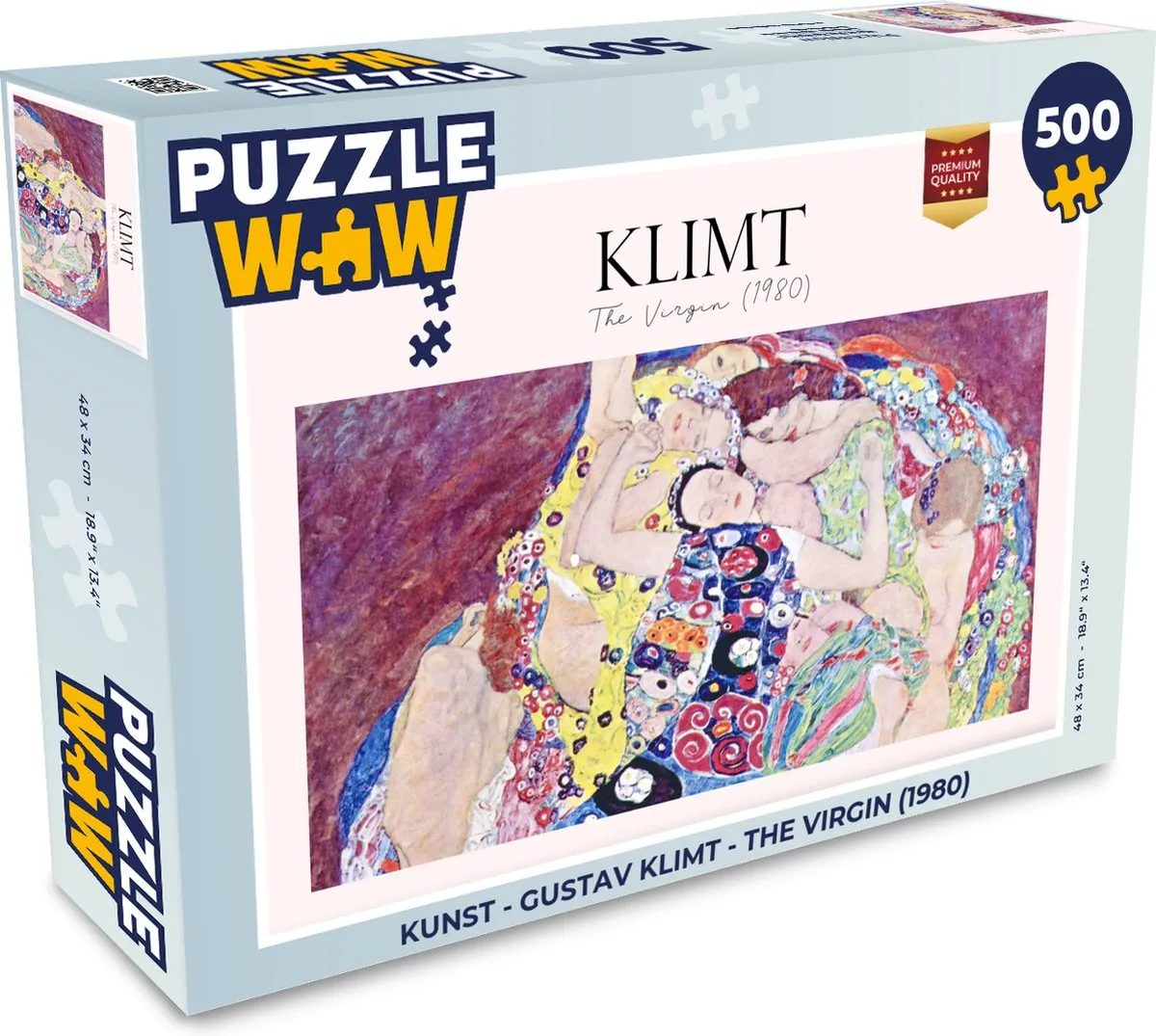 PuzzleWow Gustav Klimt The Virgin Legpuzzel 500 Stuks - Multicolor
