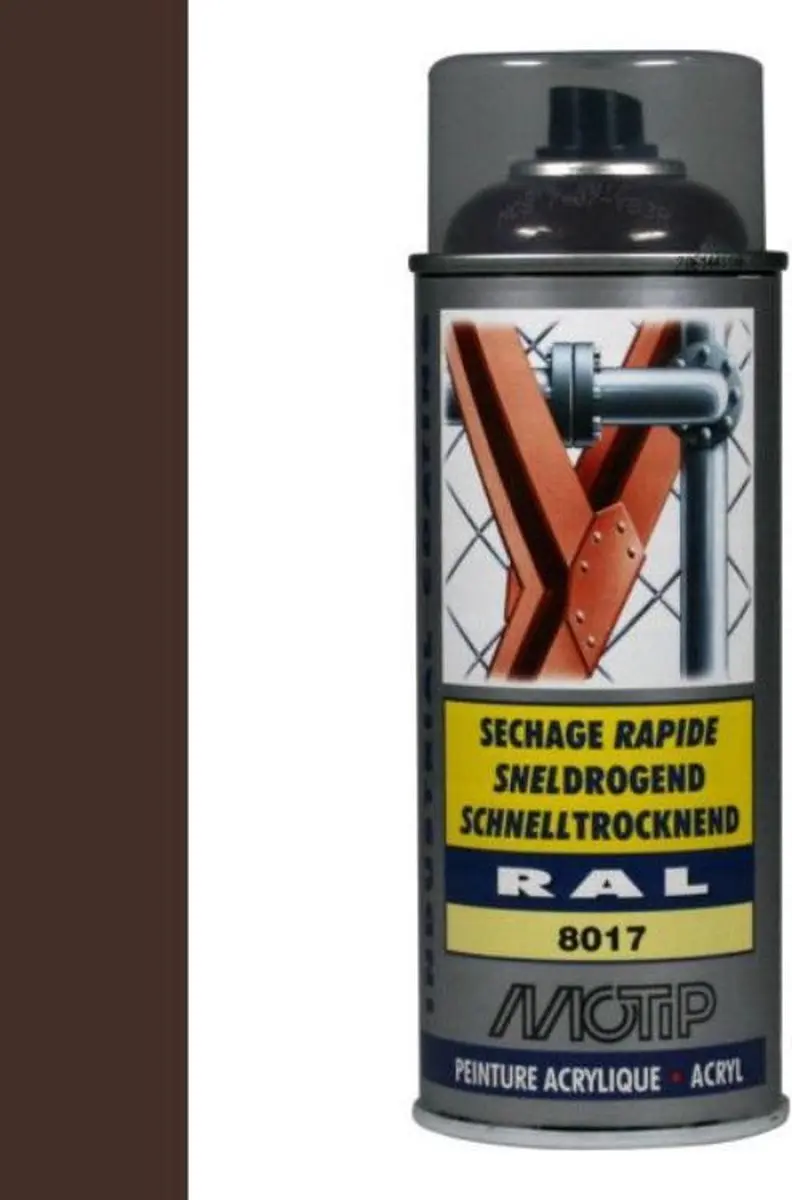 Motip industrial acryllak hoogglans RAL 8017 chocolade bruin