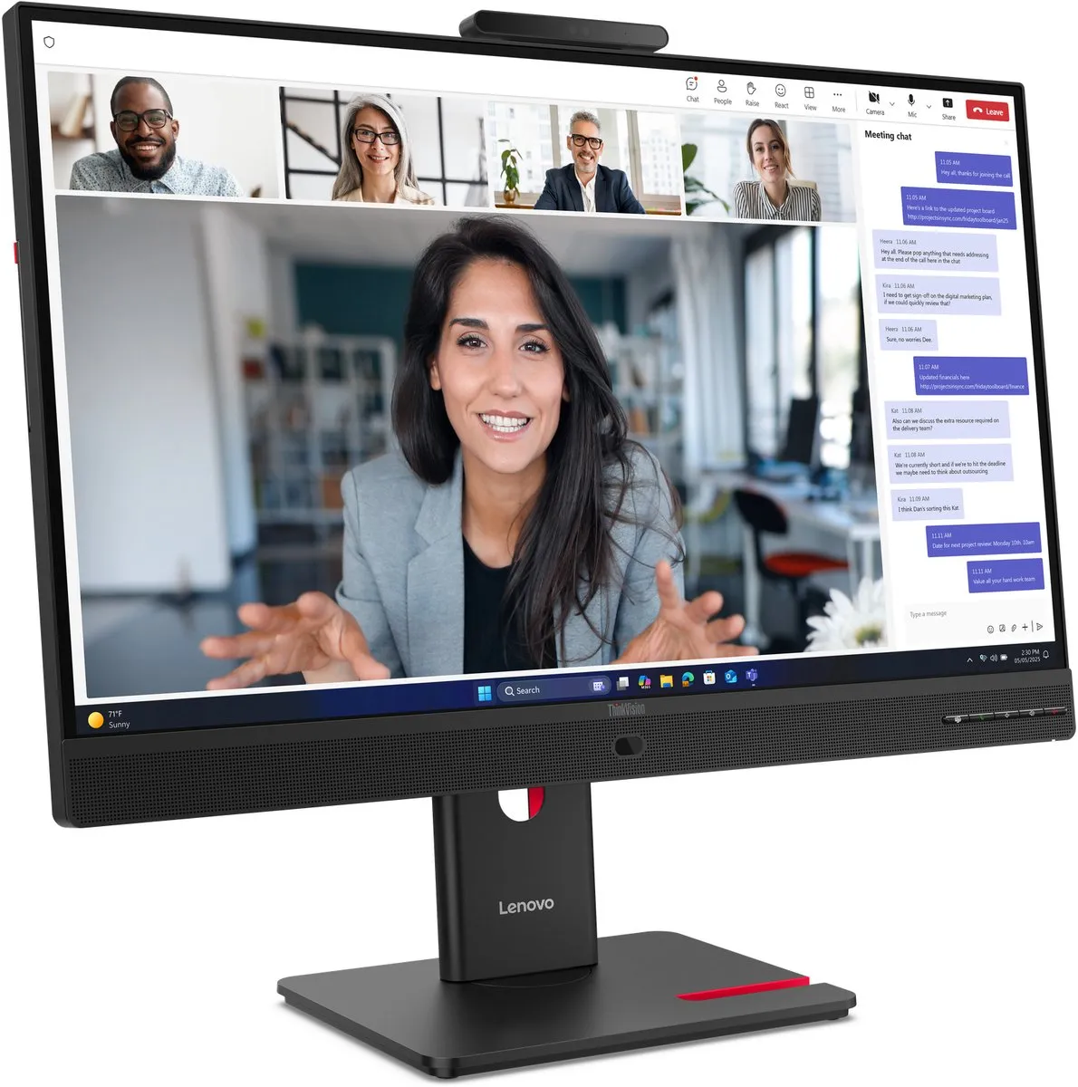 Lenovo ThinkVision T24-4v Monitor 64B6MAT1EU - Zwart - afbeelding 6 van 6