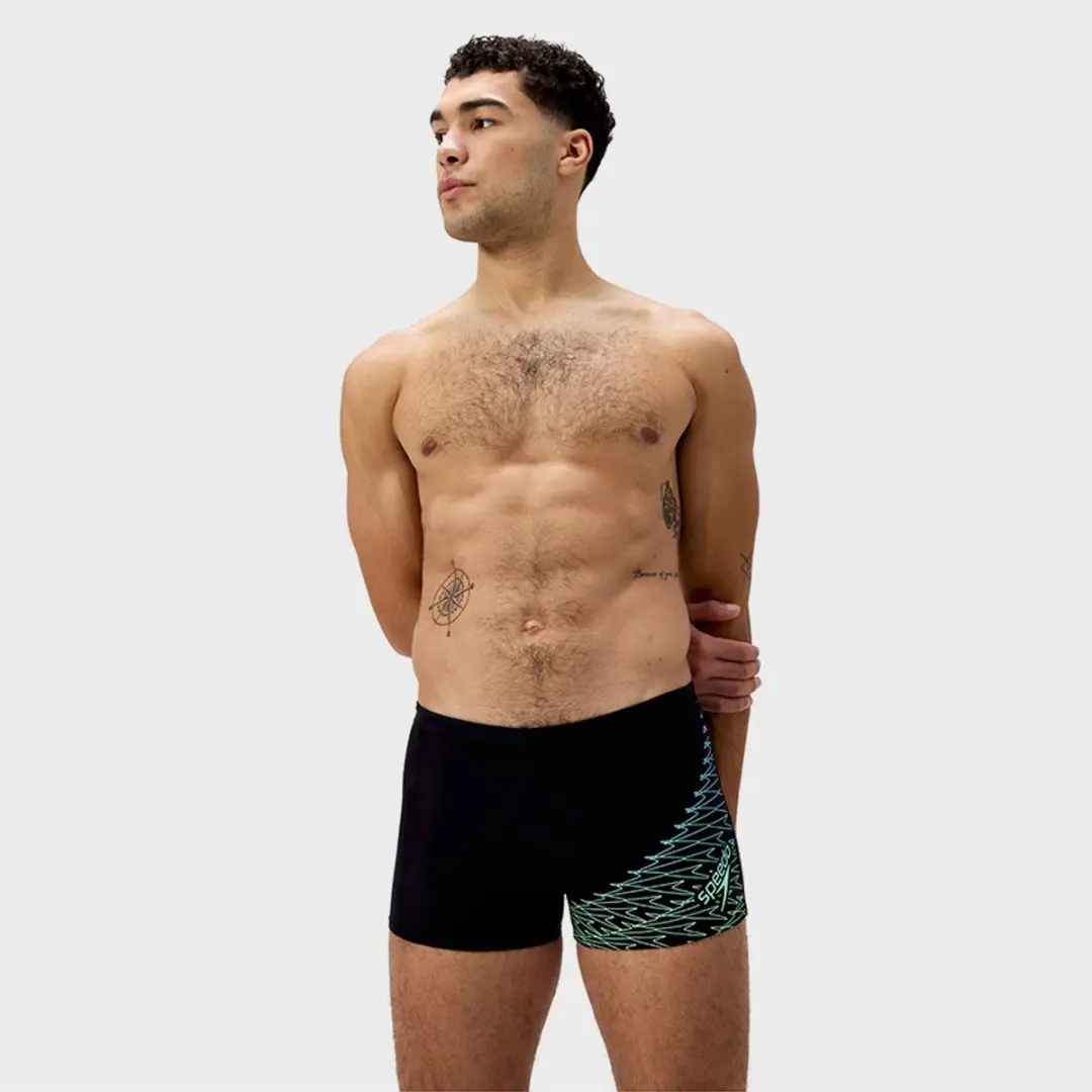 Speedo Medley Logo Zwemboxer Heren - XL - Zwart/Blauw/Groen - afbeelding 2 van 6