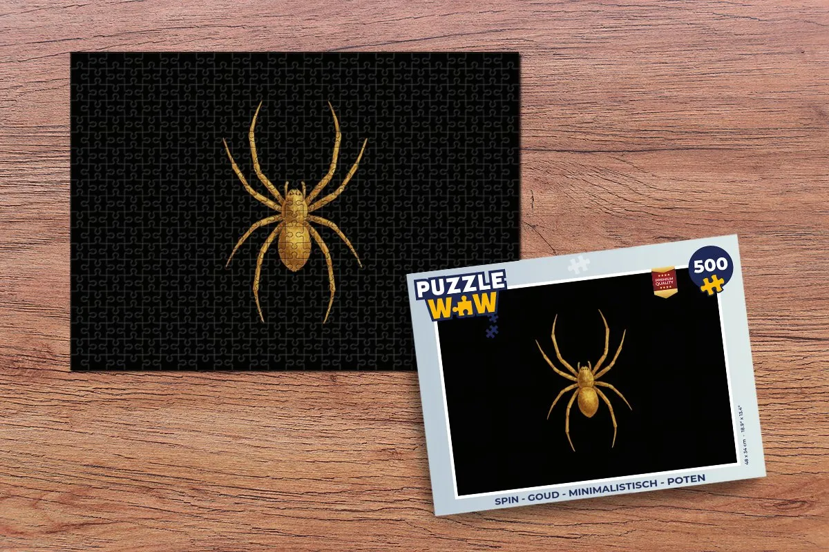 PuzzleWow Spin Legpuzzel 500 Stuks - Goud