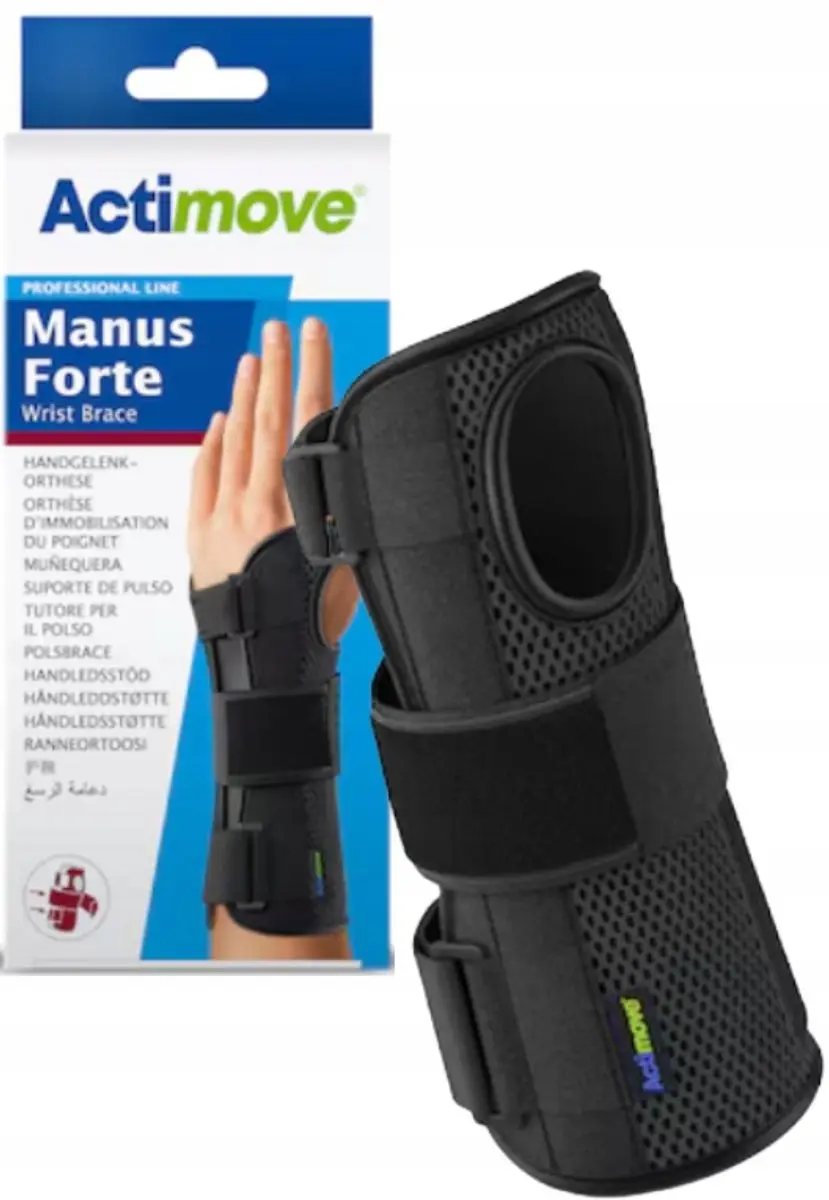 Actimove Polsbrace Zwart Links Maat S-M