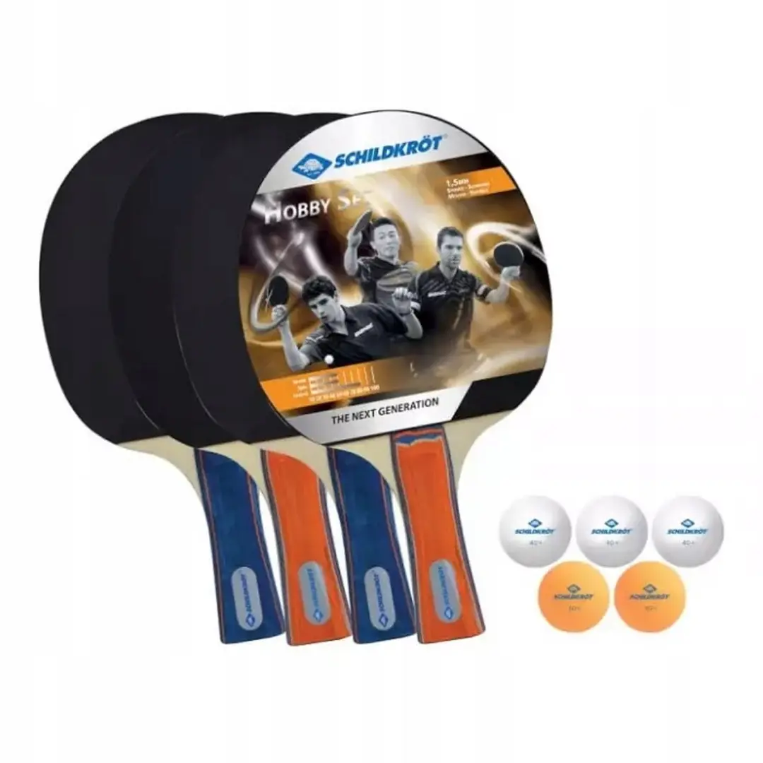 Schildkröt Tafeltennis Set: 4 Rackets, Ballen & Hoes
