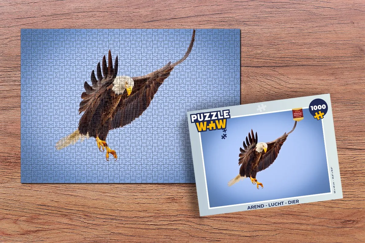 PuzzleWow Arend Lucht Legpuzzel 1000 Stuks - Multicolor