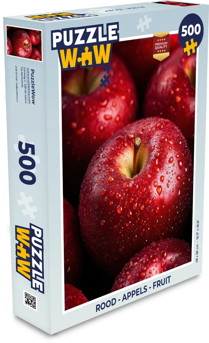 PuzzleWow Appels Legpuzzel 500 Stuks - Rood