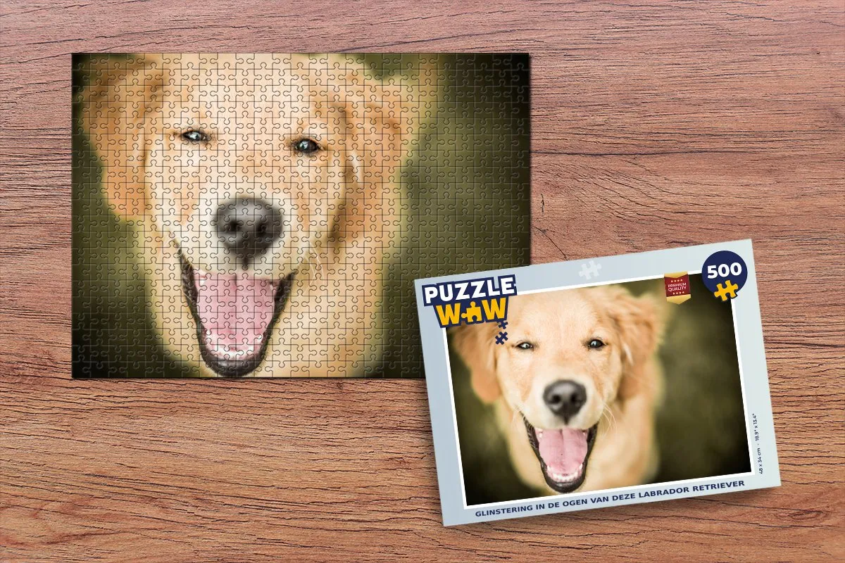 PuzzleWow Labrador Retriever Legpuzzel 500 Stuks - Multicolor