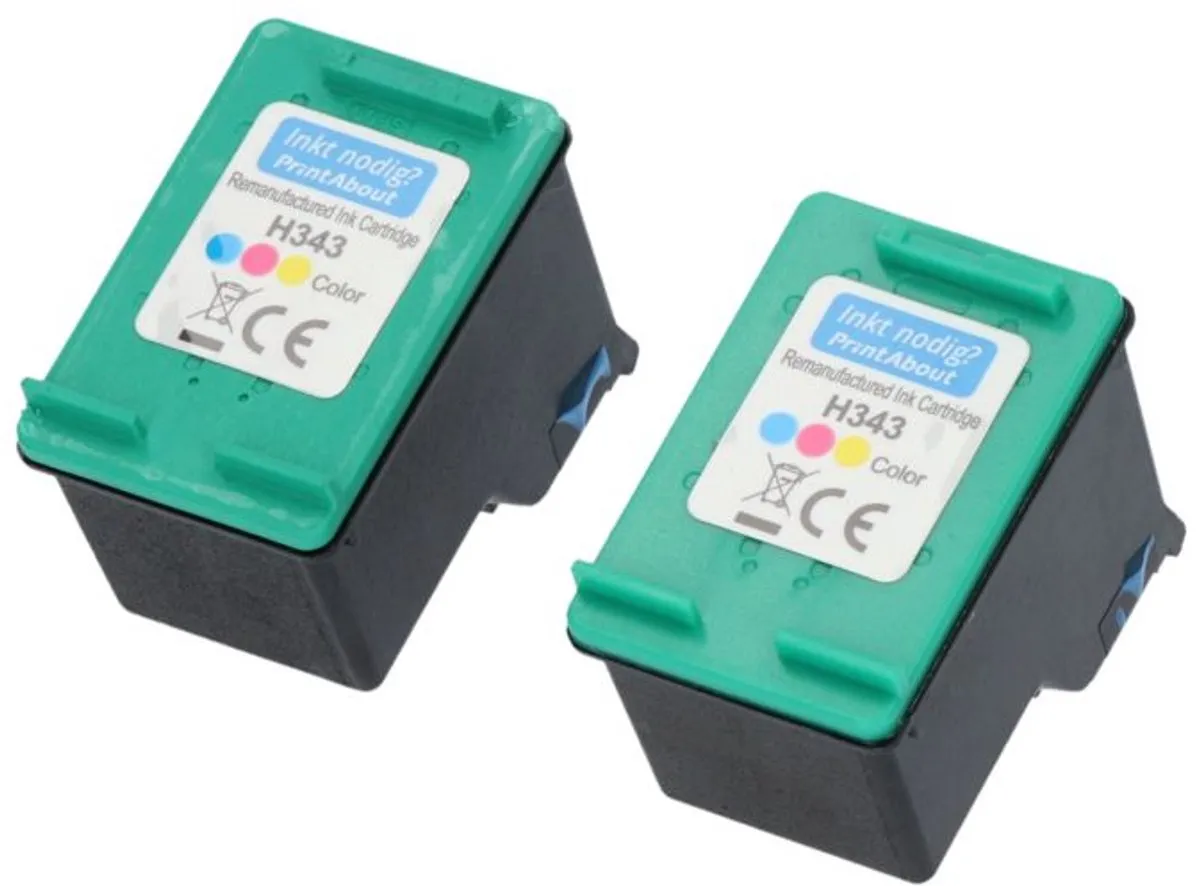 PrintAbout C8766EE-PA2 Inktcartridge - 3 Kleuren - 34ml - o.a. HP Photosmart