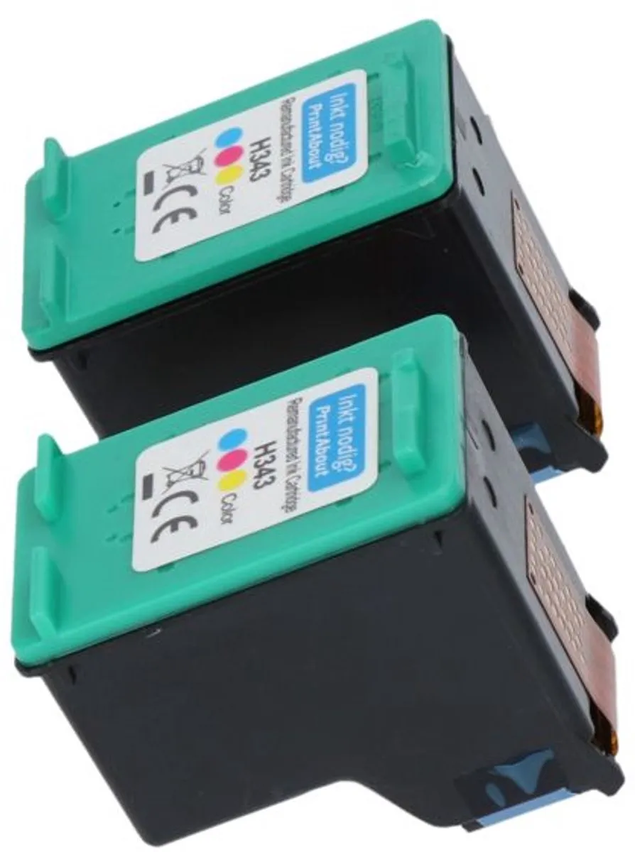 PrintAbout C8766EE-PA2 Inktcartridge - 3 Kleuren - 34ml - o.a. HP Photosmart