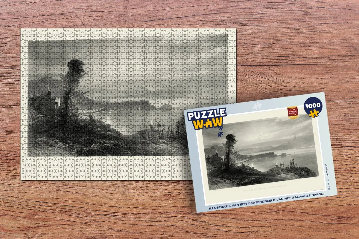 PuzzleWow Napoli Legpuzzel 1000 Stuks - Multicolor