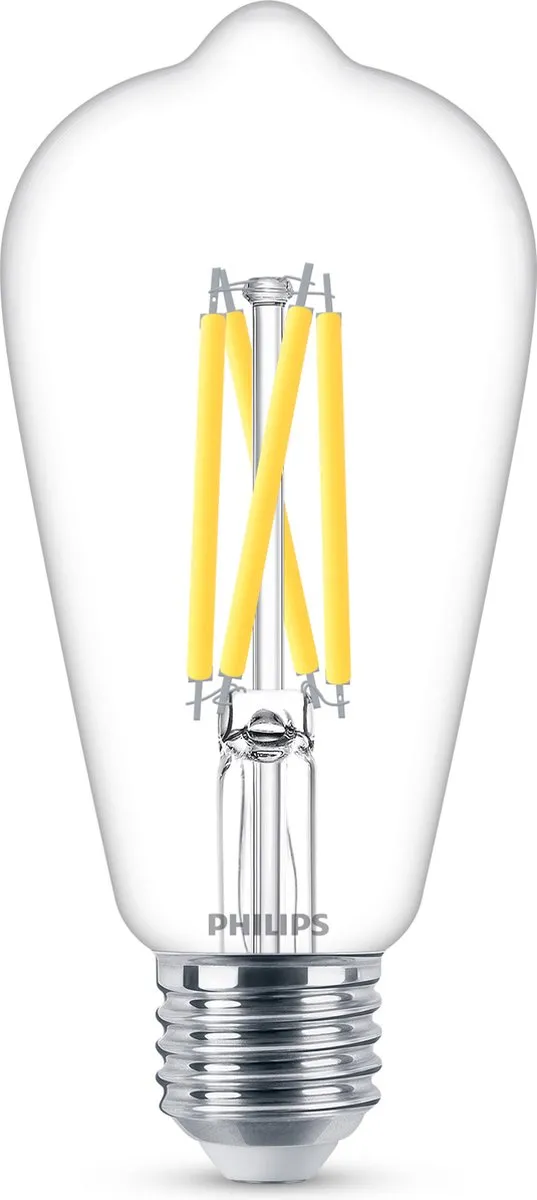 Philips LED Edison Transparant 60W E27 - Warmwit - afbeelding 6 van 6