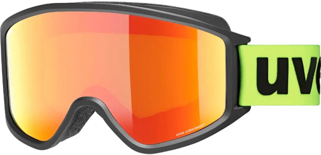 Uvex G.GL 3000 CV Skibril S2 OTG Mirror Orange Zwart Mat