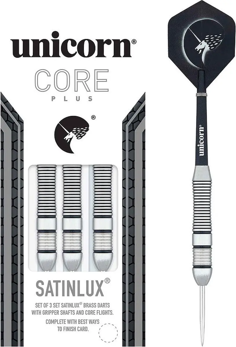 Unicorn Core Plus Satinlux Brass Dartpijlen