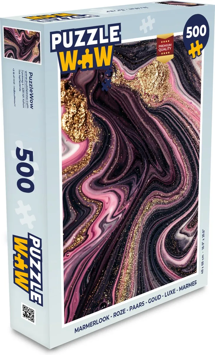 PuzzleWow Marmerlook Legpuzzel 500 Stuks