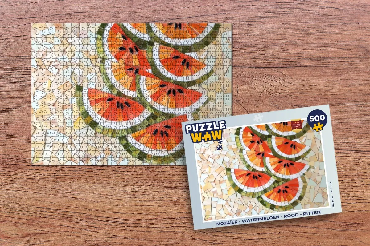 PuzzleWow Mozaïek Watermeloen Legpuzzel 500 Stuks - Rood