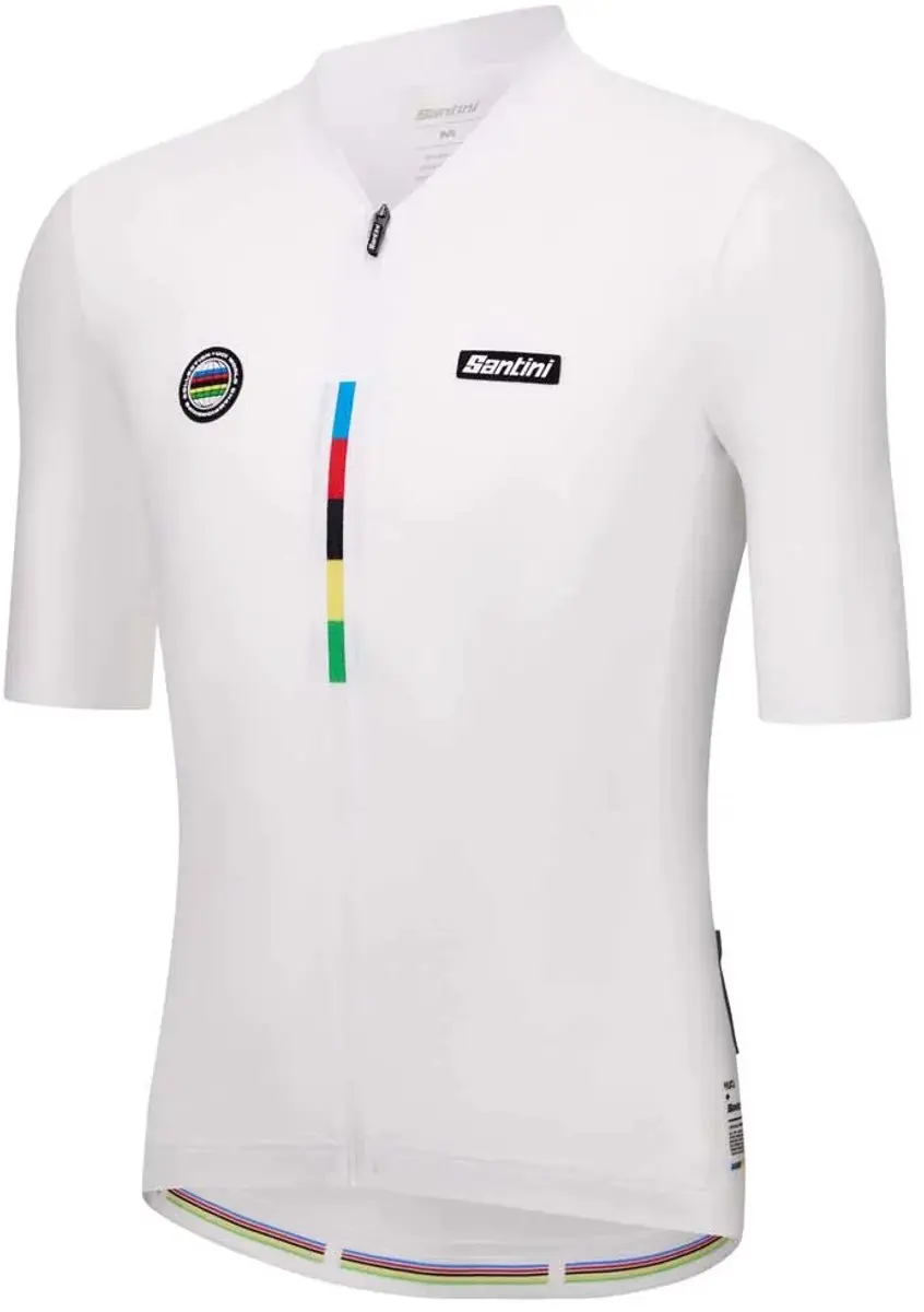 Santini UCI World Champion Mondo 2025 Wielertrui L - Wit