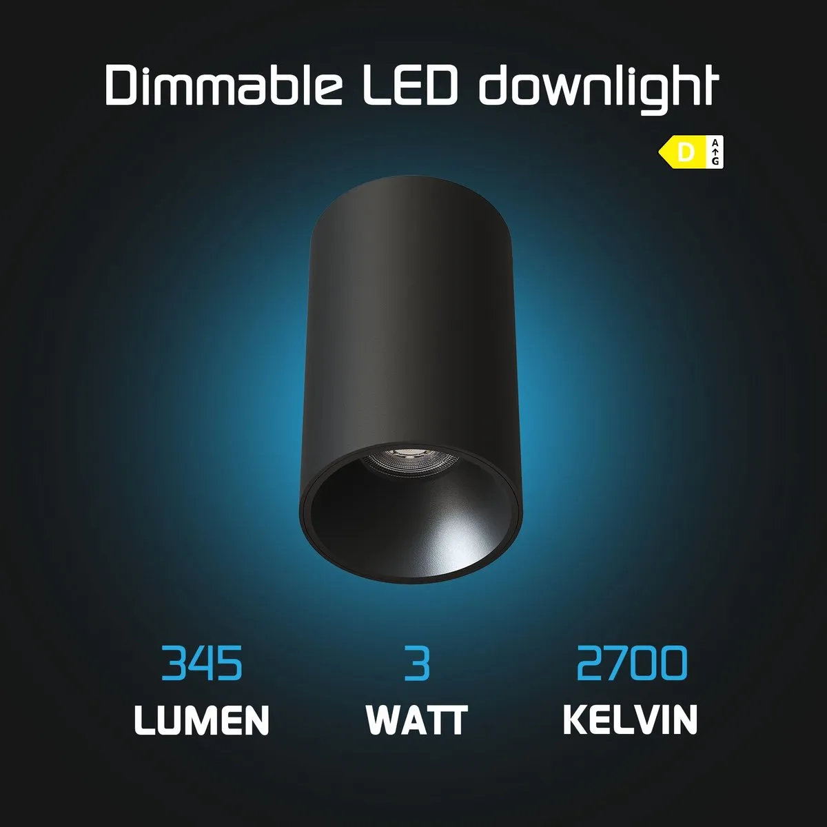 LEDVION LED Opbouwspot Ø80mm GU10 3W - 6 Stuks