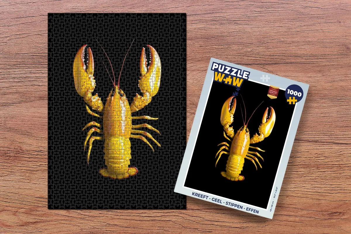 PuzzleWow Kreeft Legpuzzel 1000 Stuks - Geel