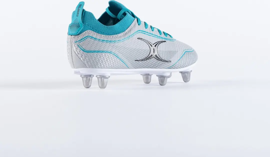 Gilbert Sz 4-6 Cool Grey/Aqua Rugbyschoenen - afbeelding 2 van 3