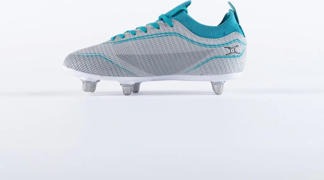 Gilbert Sz 4-6 Cool Grey/Aqua Rugbyschoenen - afbeelding 3 van 3