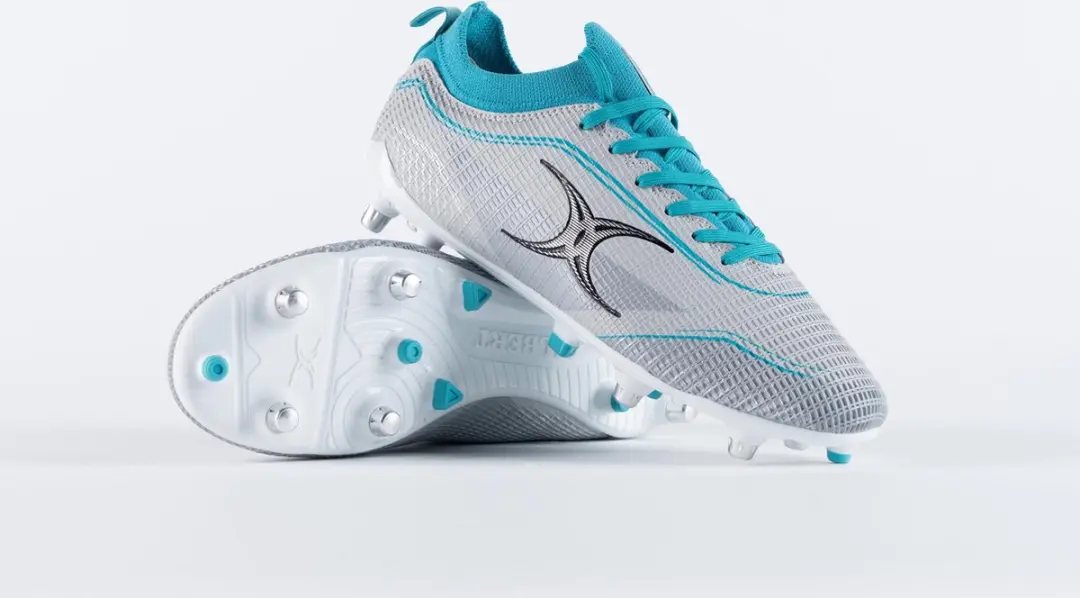Gilbert Sz 7-13 Cool Grey/Aqua Rugby Schoen - Maat 43-44 - afbeelding 6 van 6