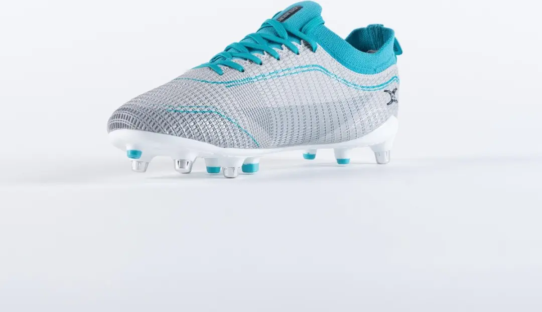Gilbert Sz 7-13 Cool Grey/Aqua Rugby Schoen - Maat 43-44 - afbeelding 5 van 6