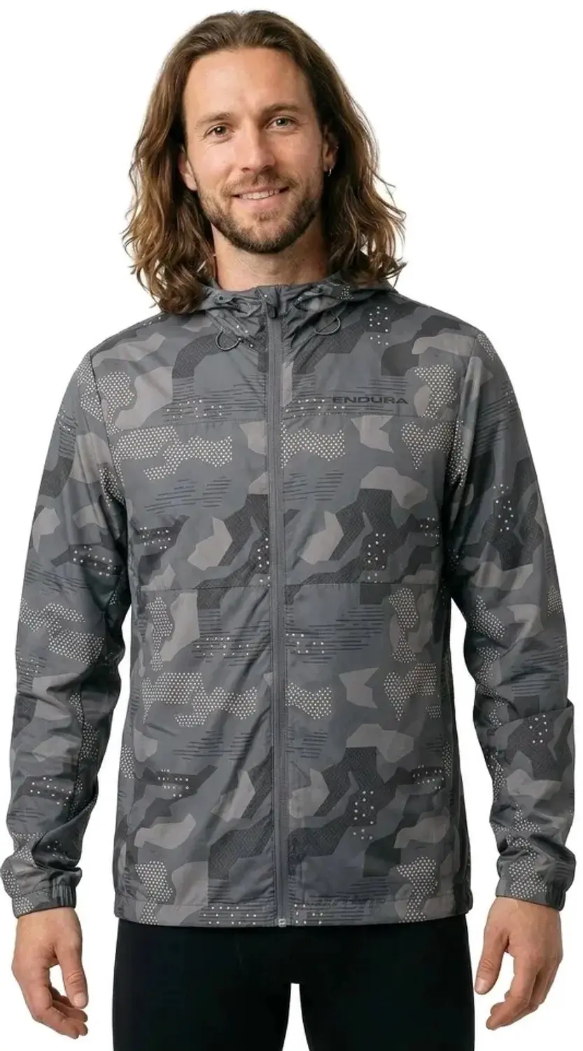 Endura Hummvee Windproof Shell Jacket - L - Grijs Camo - afbeelding 4 van 5