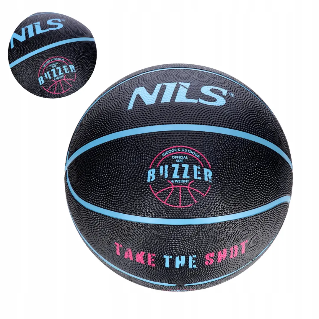 Nils Basketbal Maat 5 Zwart Rubber