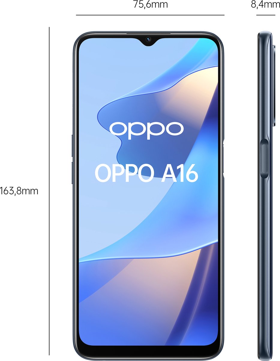 OPPO A16 - 64GB - Zwart