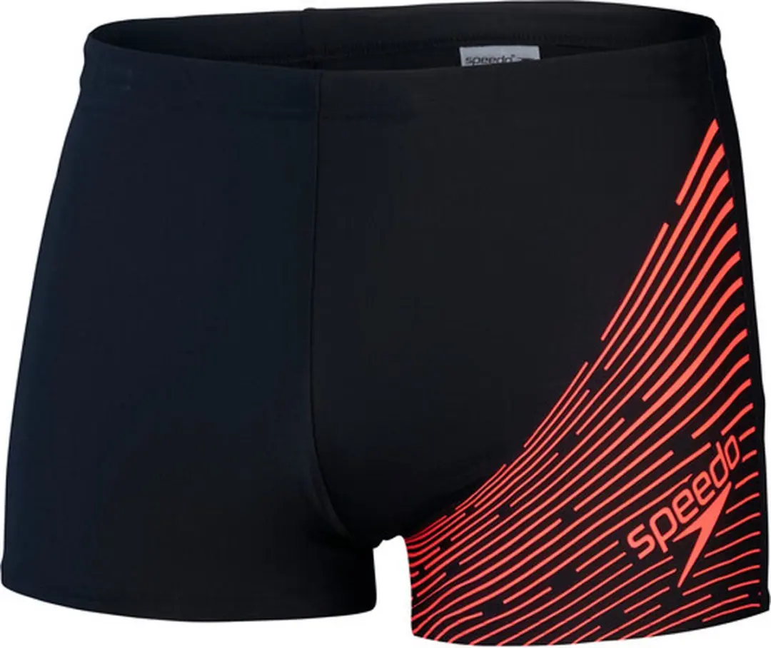 Speedo Medley Logo Aquashort Zwart/Rood Heren Sportzwembroek