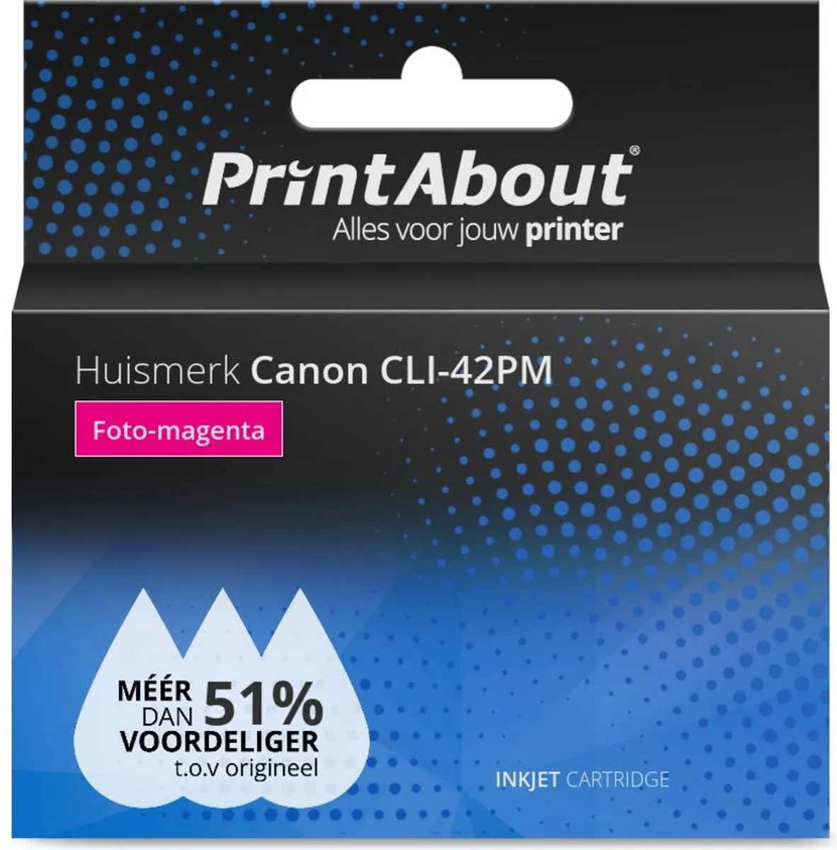 PrintAbout CLI-42PM Inktcartridge Foto-magenta - 14.5ml - o.a. Canon PIXMA PRO
