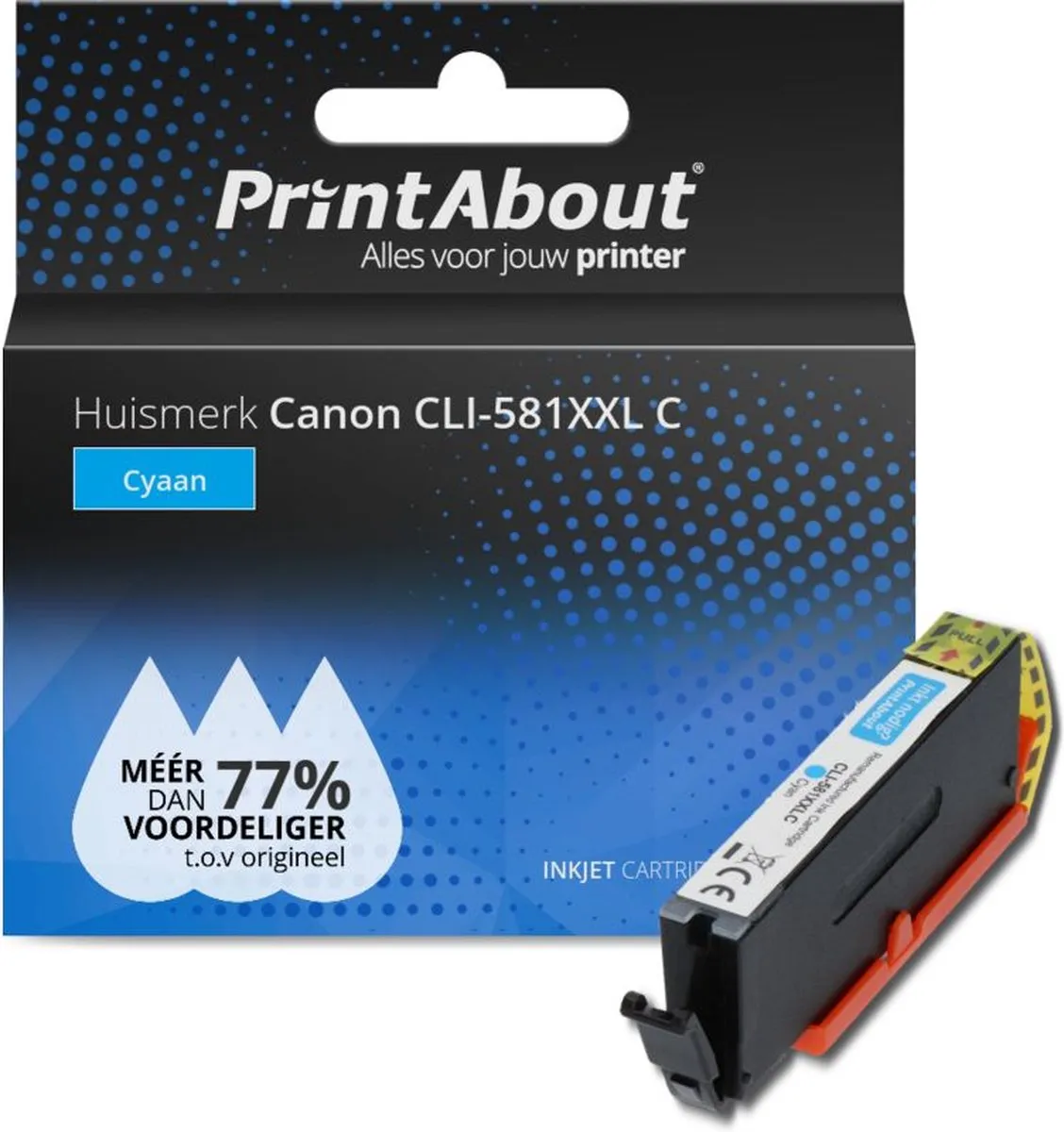 PrintAbout Canon CLI-581XXL C Inktcartridge
