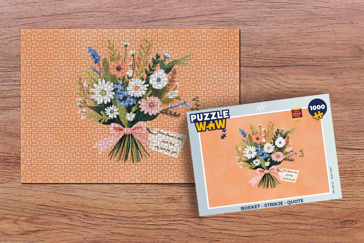 PuzzleWow Boeket Legpuzzel 1000 Stuks - Oranje