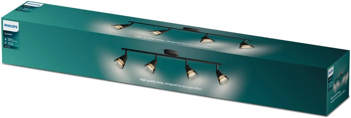 Philips Cleft Spot Plafondspot 3x5W - Zwart