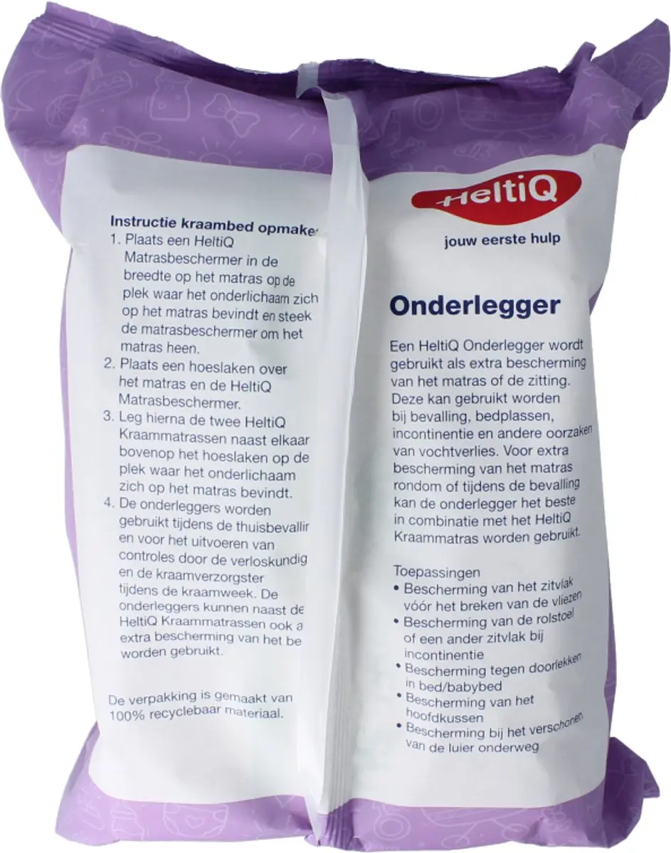 Heltiq Onderlegger 60x60cm - 7 Stuks Wit - afbeelding 3 van 6