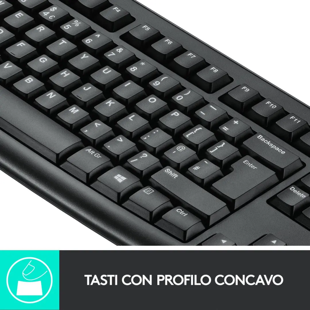 Logitech MK270 Draadloos Toetsenbord & Muisset - Zwart - afbeelding 3 van 6