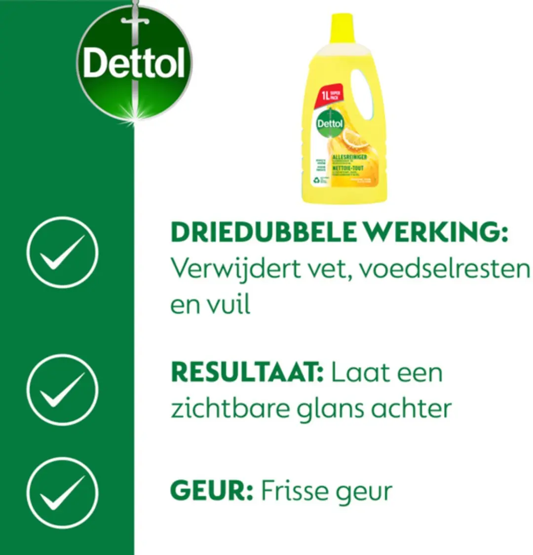 Dettol Allesreiniger Citrus 1L - afbeelding 4 van 6