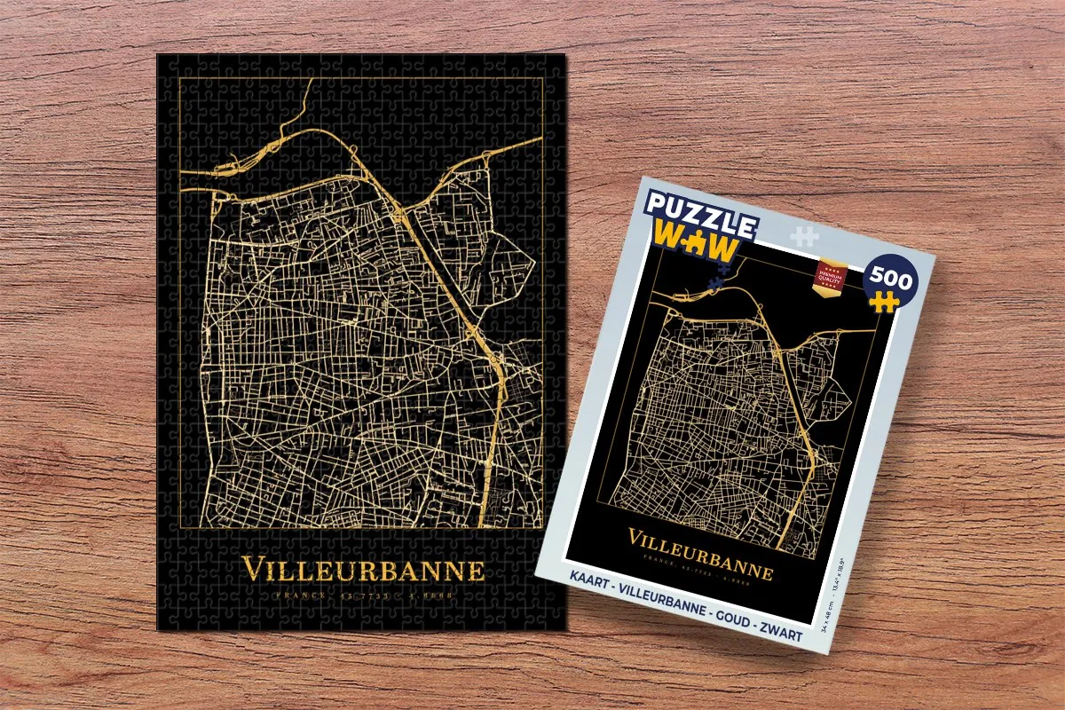 PuzzleWow Villeurbanne Legpuzzel 500 Stuks - Multicolor