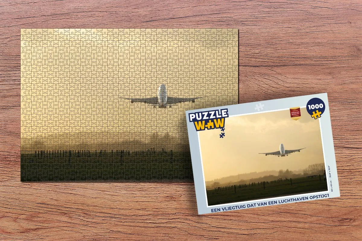PuzzleWow Luchthaven Puzzel 1000 Stuks - Multicolor