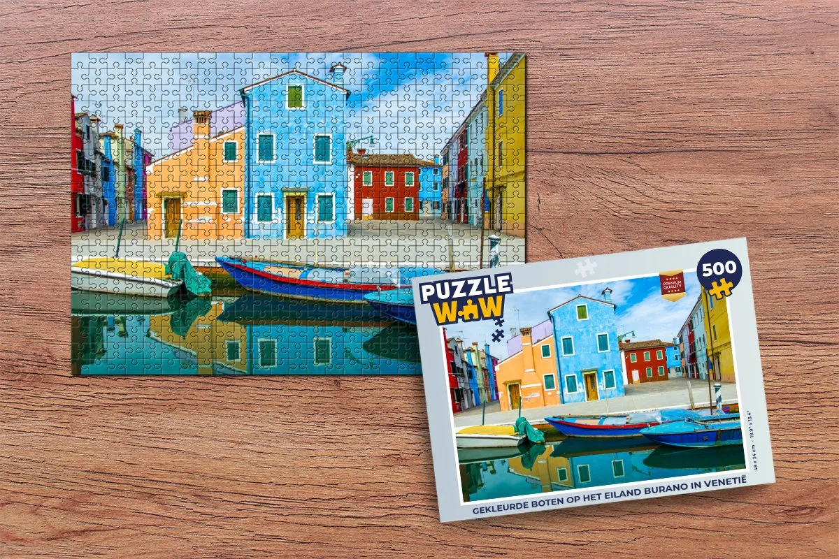 PuzzleWow Burano Legpuzzel 500 Stuks - Multicolor