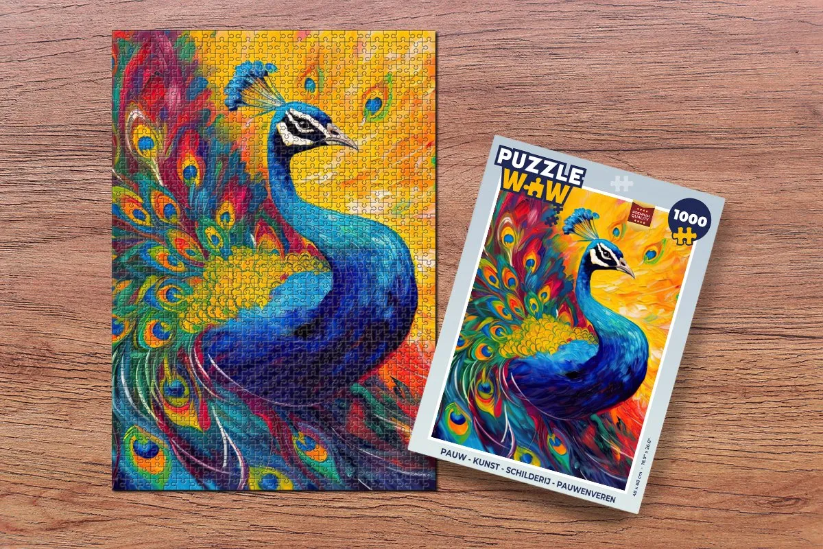PuzzleWow Pauw Puzzel - 1000 Stuks - Multicolor