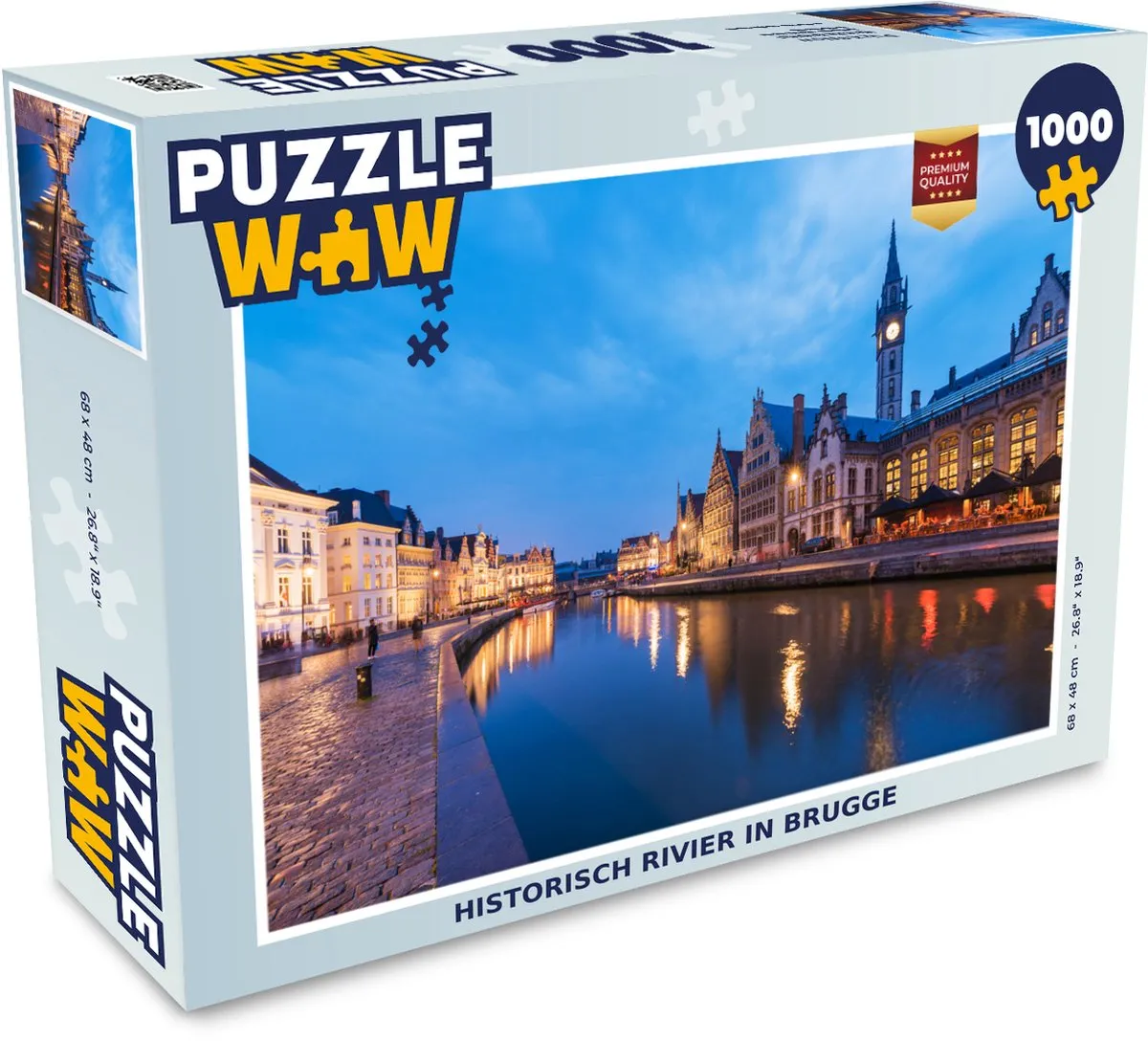 PuzzleWow Historisch Rivier in Gent Legpuzzel 1000 Stuks