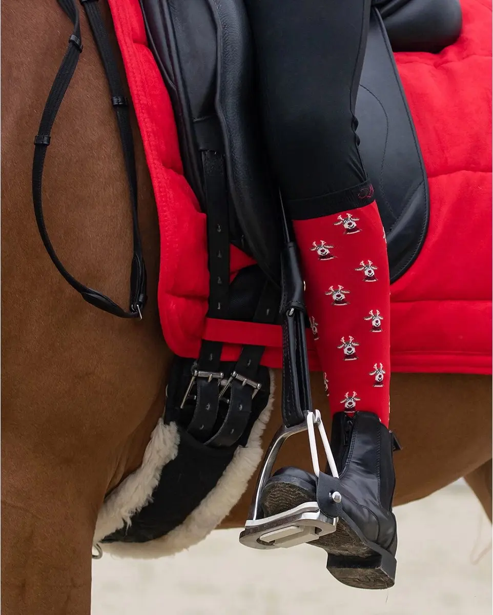 QHP Kniekous Kerst Elf/Rudolph - Set van 2 - Maat 39-42 - afbeelding 4 van 6