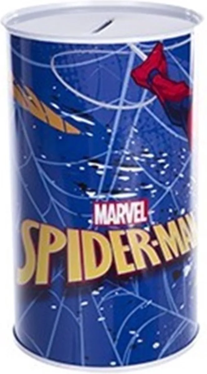 Marvel Spiderman Spaarpot Metaal - 10x17cm - Kleurenmix